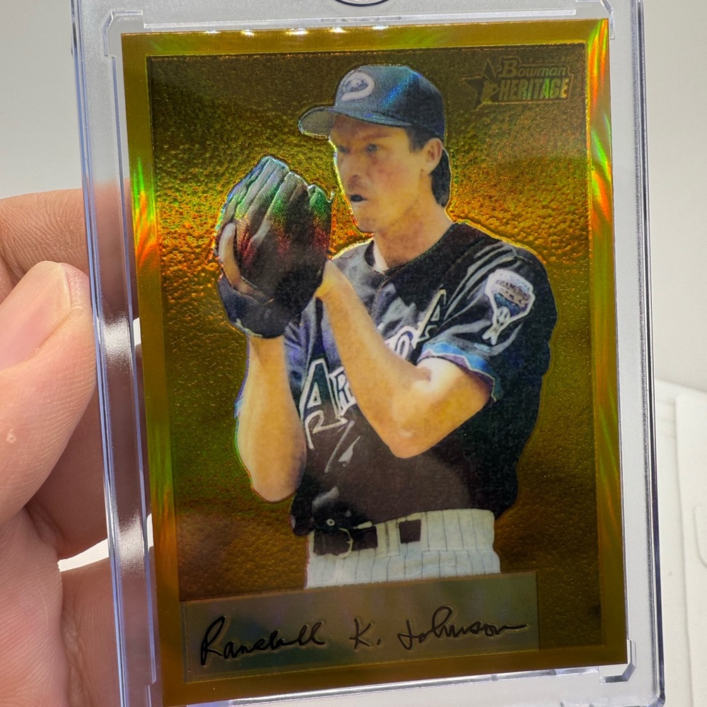 2002 Topps Bowman Heritage RANDY JOHNSON Gold Refractor /175 Rare